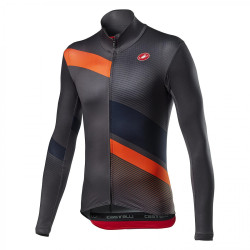 Castelli Mid Thermal Pro LS jersey gray-orange