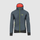 Giacca invernale Karpos federa jacket Grey/Orange antivento con cappuccio.