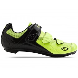 Scarpa Ciclismo Strada Spinning Giro Treble II Black/ Yellow fluo Chiusura Velcro