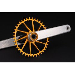 Guarnitura Road Gravel Garbaruk Crankset 170mm Silver Orange