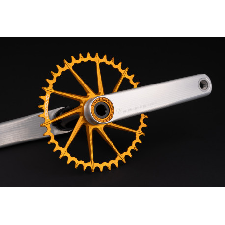 Guarnitura Road Gravel Garbaruk Crankset 170mm Silver Orange