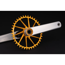 Guarnitura Road Gravel Garbaruk Crankset 170mm Silver Orange
