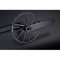 Guarnitura Road Gravel Garbaruk Crankset 170mm BB30 Black Green 5907441600170