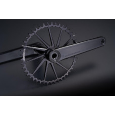 Guarnitura Road Gravel Garbaruk Crankset 170mm BB30 Black Green 5907441600170