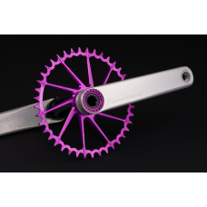 Corona Rotonda Garbaruk 1x 10/11/12 speed Violet 38T 3mm offeset DM Guarnitura Garbaruk 5907441601573