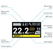 Ciclo Computer per E-bike Shimano Step SC-EN600 con attacco a manubrio