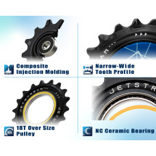 Pulegge Deragliatore con Cuscinetti Ceramici Tripeak Jetstream PRO Violet Sram MTB T-type AXS